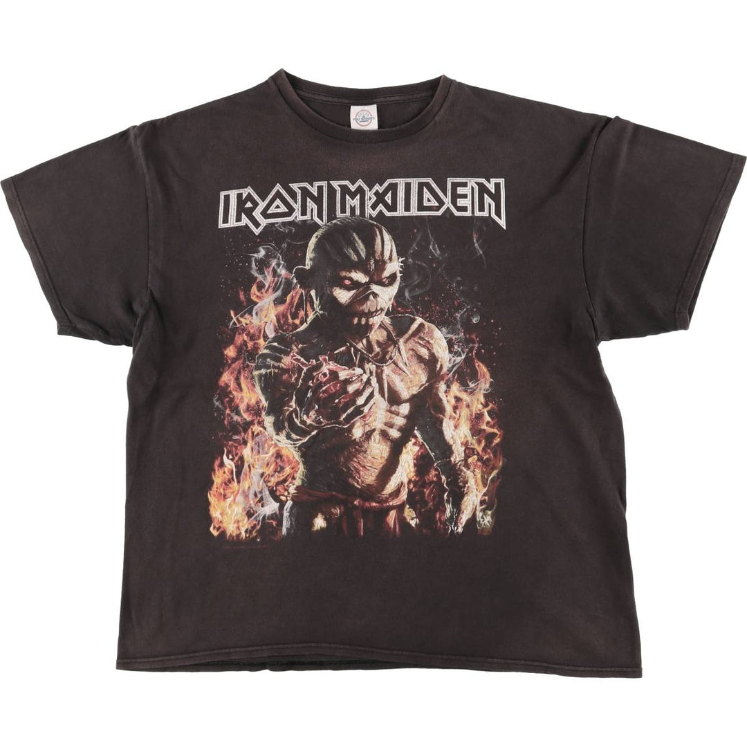 Delta Pro Weight IRON MAIDEN Band T-shirt, Band Tee, Men's XL size cotton black type Vintage Second Hand