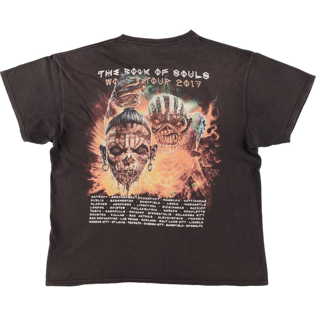 Delta Pro Weight IRON MAIDEN Band T-shirt, Band Tee, Men's XL size cotton black type Vintage Second Hand