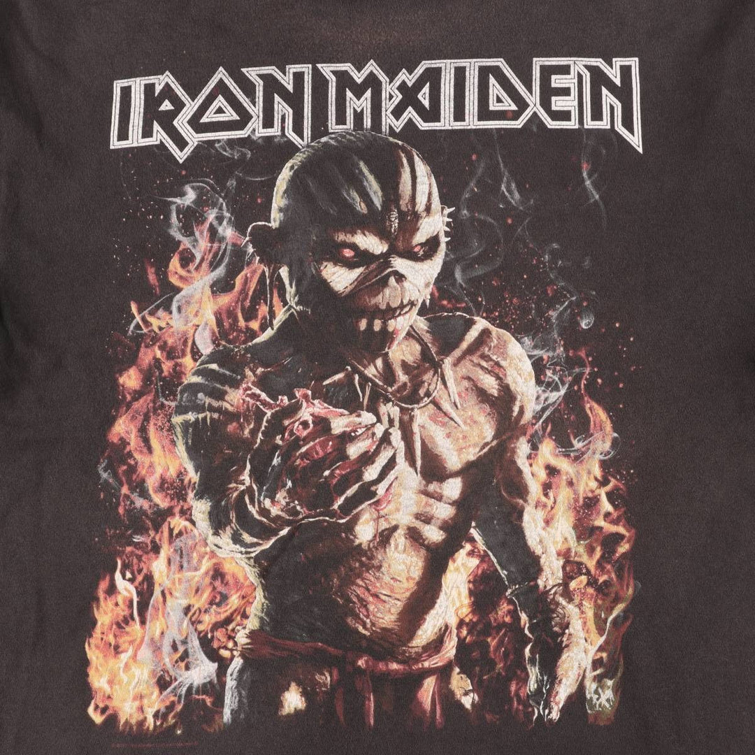 Delta Pro Weight IRON MAIDEN Band T-shirt, Band Tee, Men's XL size cotton black type Vintage Second Hand