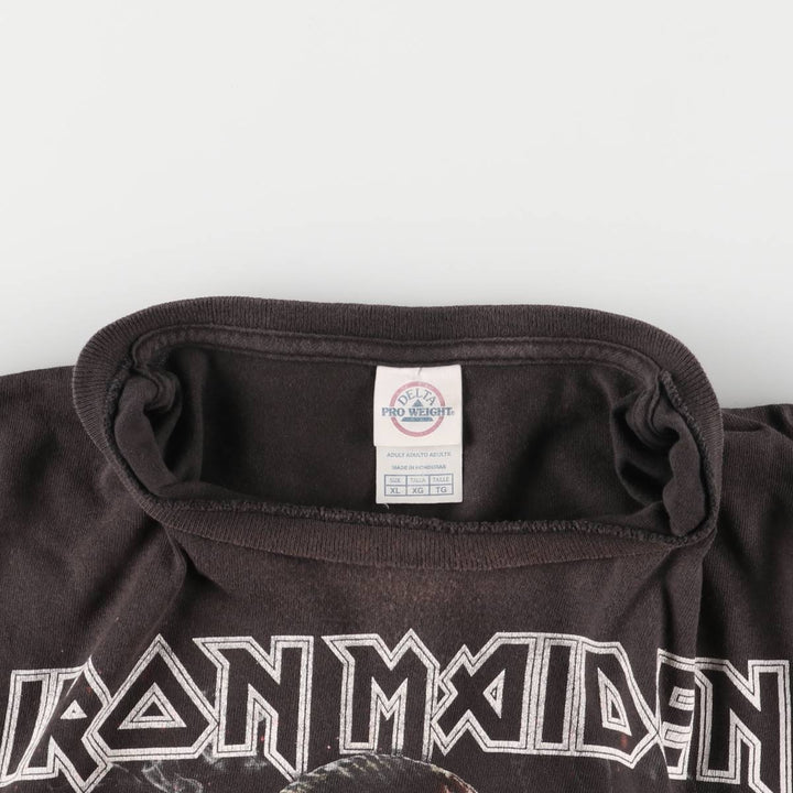 Delta Pro Weight IRON MAIDEN Band T-shirt, Band Tee, Men's XL size cotton black type Vintage Second Hand