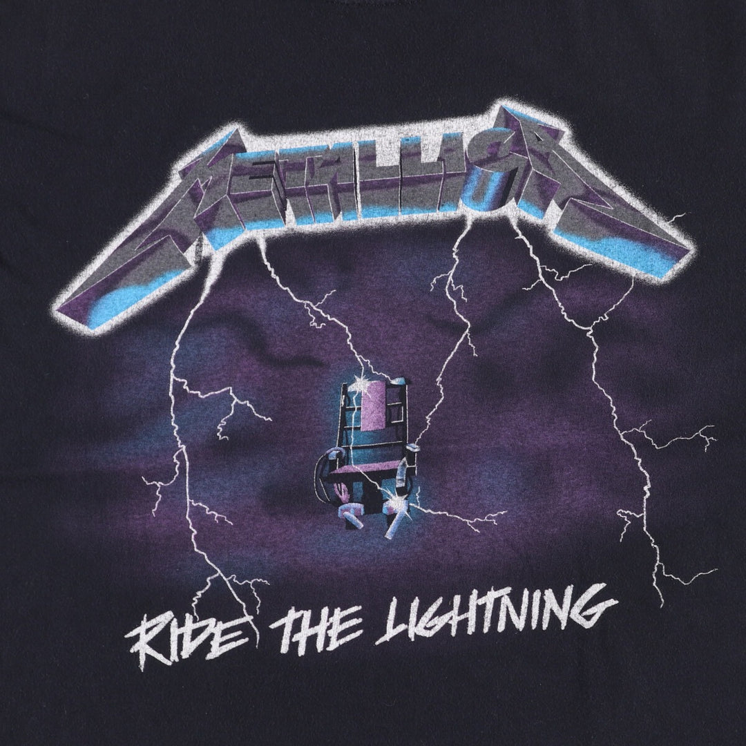 METALLICA Metallica Band T-shirt Band T Men's M size unclear black type Vintage Second Hand