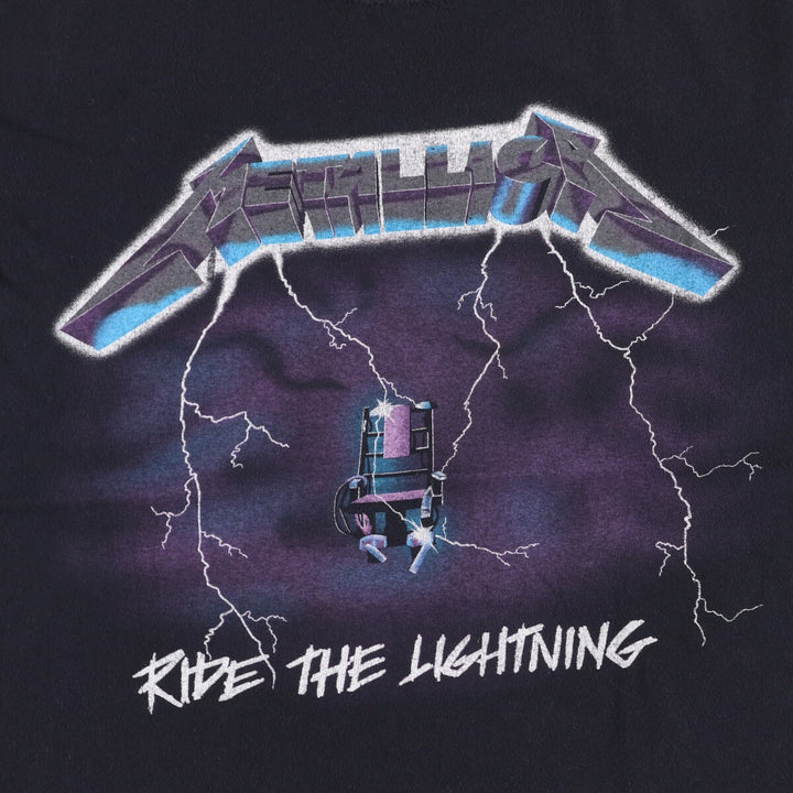 METALLICA Metallica Band T-shirt Band T Men's M size unclear black type Vintage Second Hand