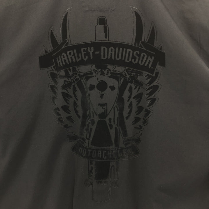 Harley-Davidson Hidden Button Down Short Sleeve Work Shirt Box Shirt Men's XL cotton black type Vintage Second Hand