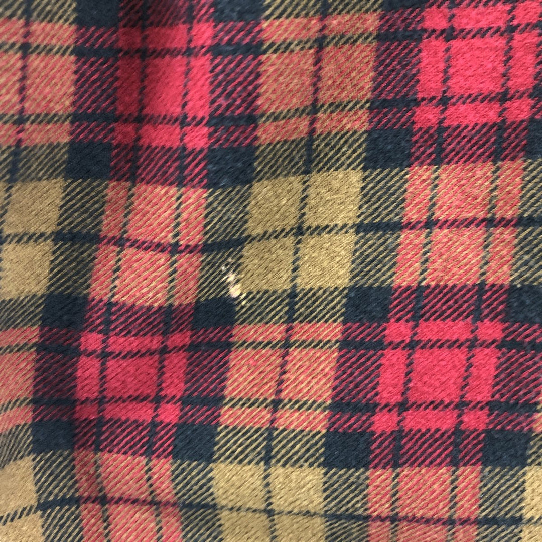 00'S Ralph Lauren POLO JEANS COMPANY Long Sleeve Button Down Light Flannel Check Shirt Men's Size S cotton red type Vintage Second Hand