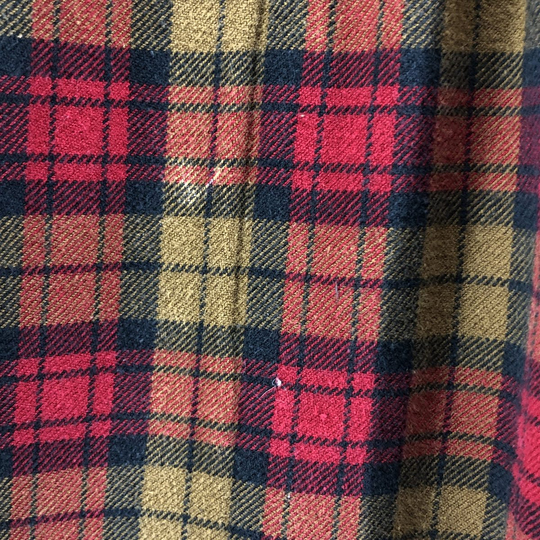 00'S Ralph Lauren POLO JEANS COMPANY Long Sleeve Button Down Light Flannel Check Shirt Men's Size S cotton red type Vintage Second Hand