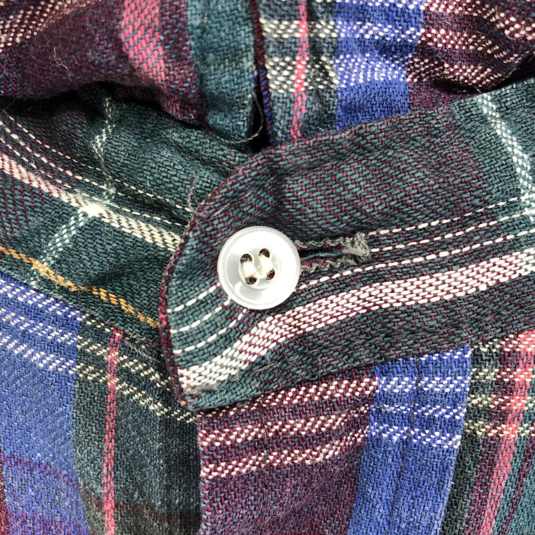 80'S Five Brother DAKOTA Western flannel check shirt, made in USA, men's XXL, vintage unknown purple type Vintage Second Hand