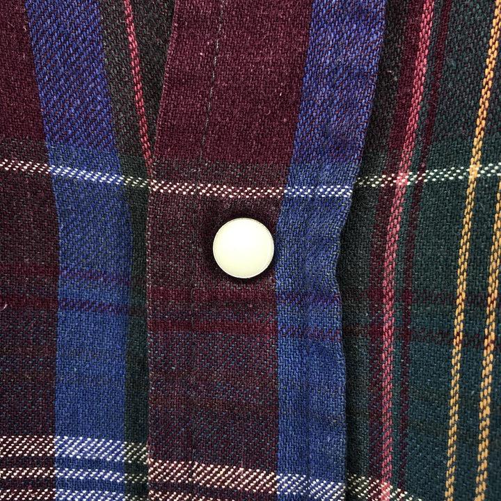 80'S Five Brother DAKOTA Western flannel check shirt, made in USA, men's XXL, vintage unknown purple type Vintage Second Hand