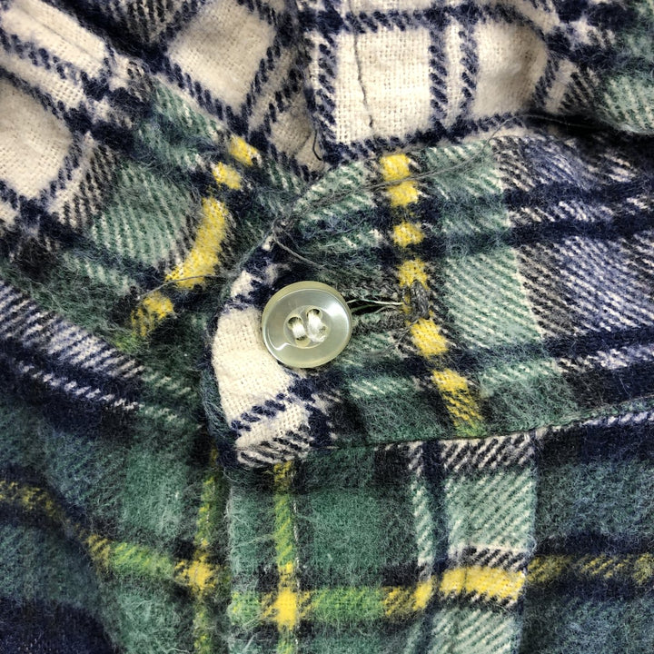 80'S Five Brother DAKOTA Western flannel check shirt, made in USA, men's size M, vintage cotton navy blue type Vintage Second Hand