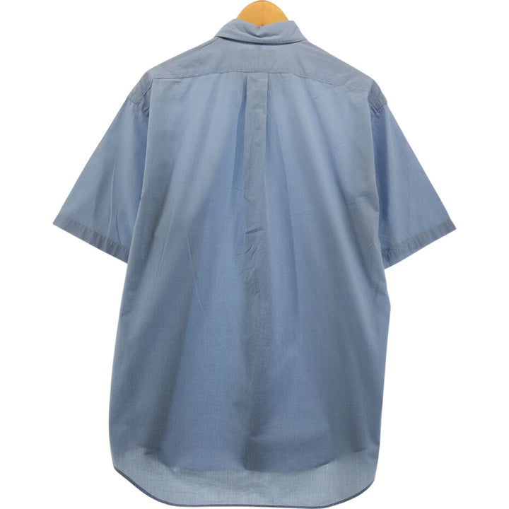Ralph Lauren BLAKE Gingham Check Short Sleeve Button Down Check Shirt Men's M cotton Blue type light blue Vintage Second Hand