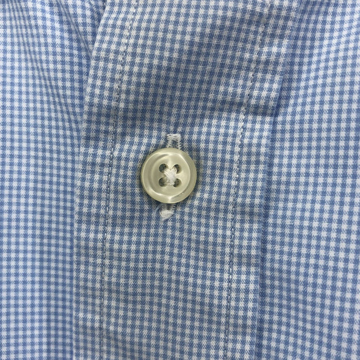 Ralph Lauren BLAKE Gingham Check Short Sleeve Button Down Check Shirt Men's M cotton Blue type light blue Vintage Second Hand