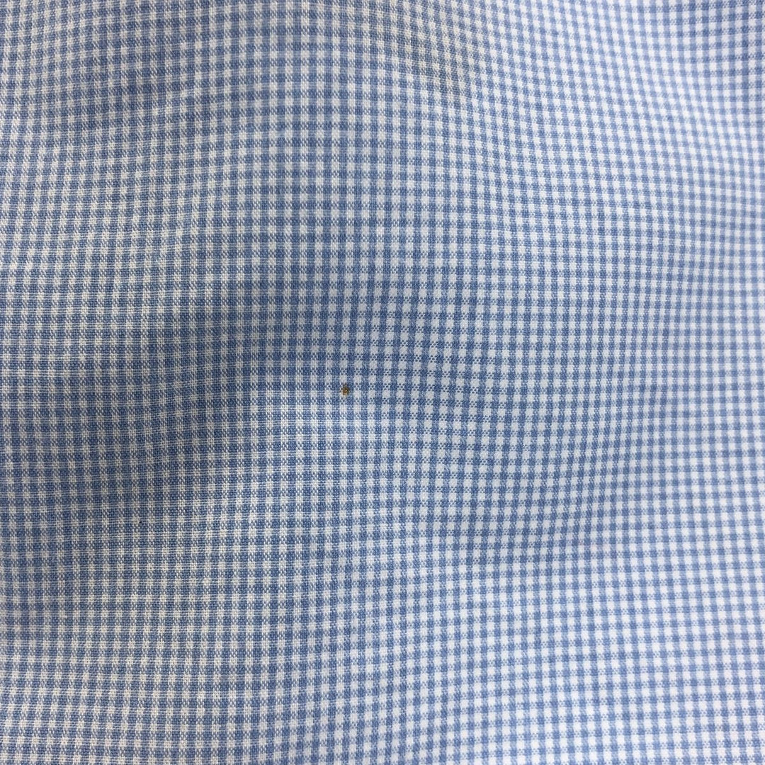 Ralph Lauren BLAKE Gingham Check Short Sleeve Button Down Check Shirt Men's M cotton Blue type light blue Vintage Second Hand