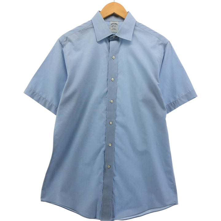 Brooks Brothers Est.1818 Short Sleeve Cotton Shirt, Men's Medium cotton Blue type light blue Vintage Second Hand