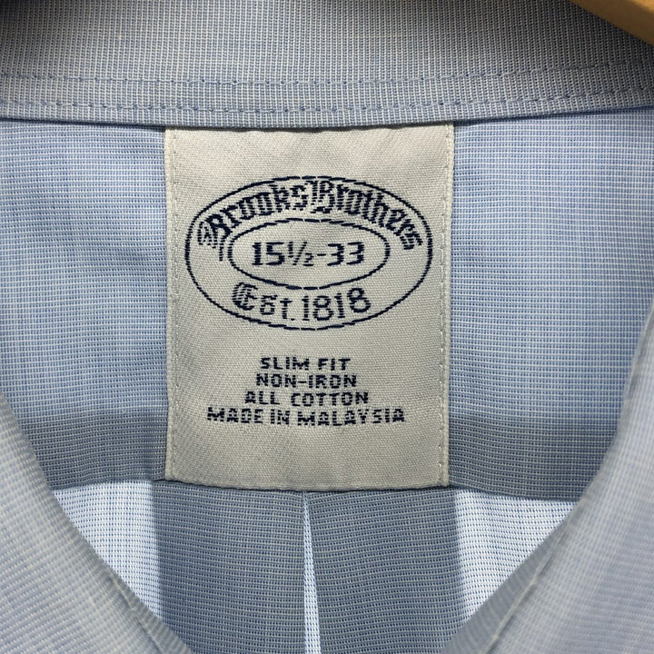 Brooks Brothers Est.1818 Short Sleeve Cotton Shirt, Men's Medium cotton Blue type light blue Vintage Second Hand