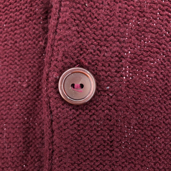 Vintage 70s-80'S Montgomery Ward Acrylic Knit Cardigan, Men's Size XL acrylic bordeaux Vintage Second Hand