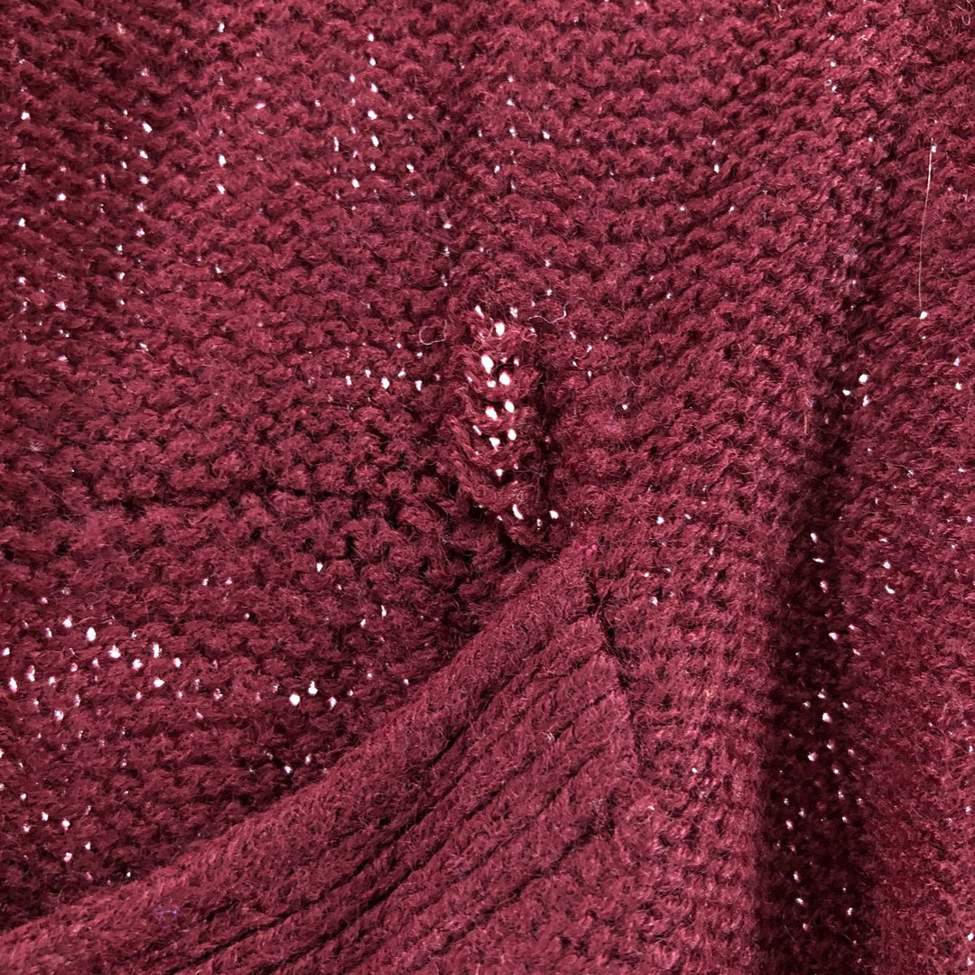 Vintage 70s-80'S Montgomery Ward Acrylic Knit Cardigan, Men's Size XL acrylic bordeaux Vintage Second Hand
