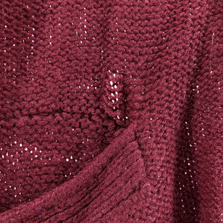 Vintage 70s-80'S Montgomery Ward Acrylic Knit Cardigan, Men's Size XL acrylic bordeaux Vintage Second Hand