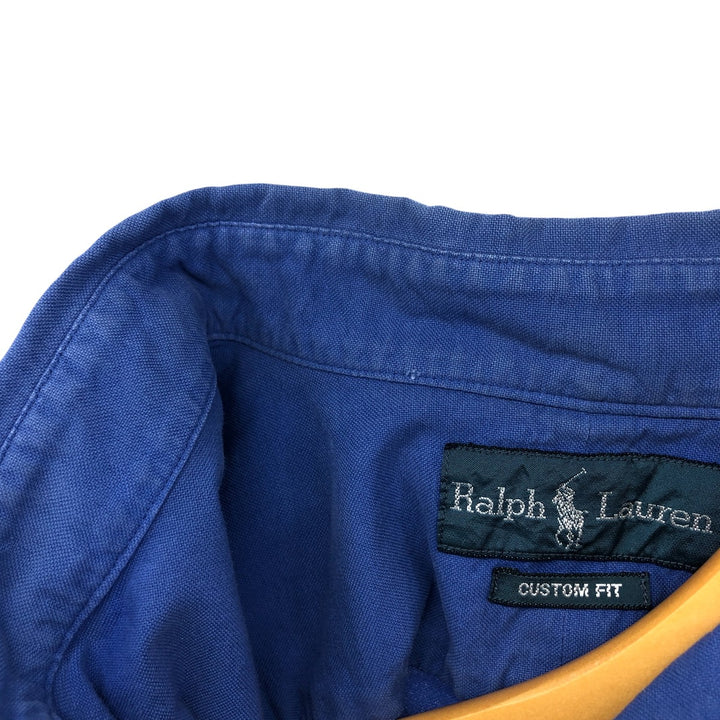 Ralph Lauren BLAKE short sleeve button down shirt, men's XL size cotton blue type Vintage Second Hand