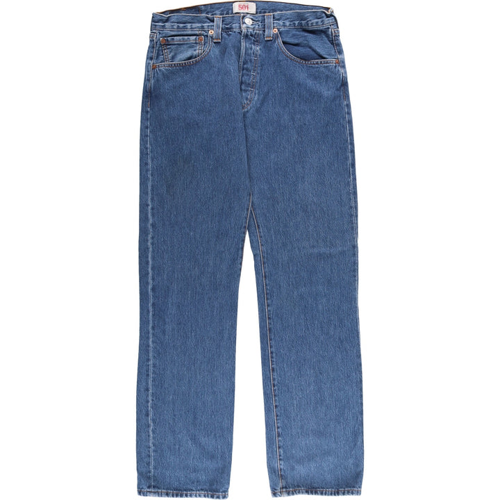 Levi's 501 STRAIGHT LEG BUTTON-FLY Euro model straight denim pants for men, equivalent to w31 cotton blue type Vintage Second Hand