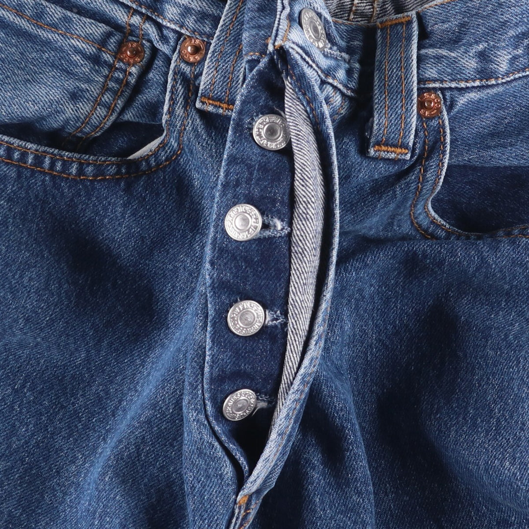 Levi's 501 STRAIGHT LEG BUTTON-FLY Euro model straight denim pants for men, equivalent to w31 cotton blue type Vintage Second Hand