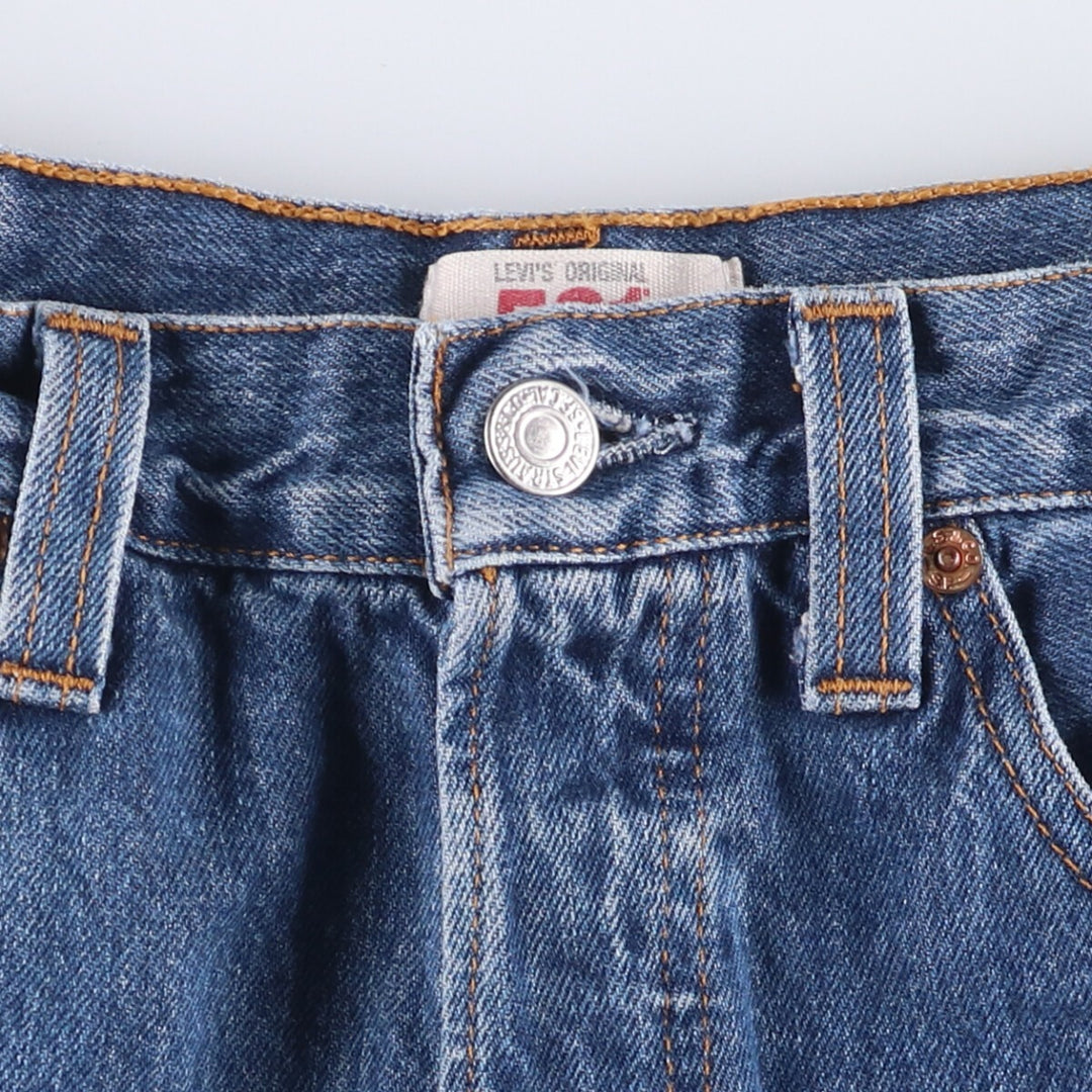 Levi's 501 STRAIGHT LEG BUTTON-FLY Euro model straight denim pants for men, equivalent to w31 cotton blue type Vintage Second Hand