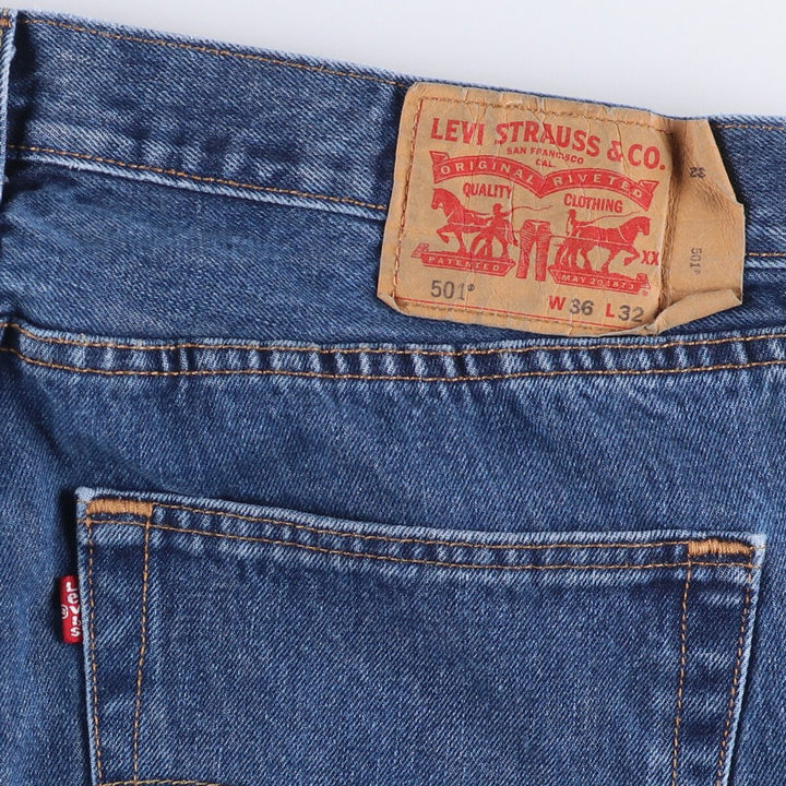 Levi's Levi's 501 straight denim pants for men, equivalent to w36 cotton Indigo Vintage Second Hand