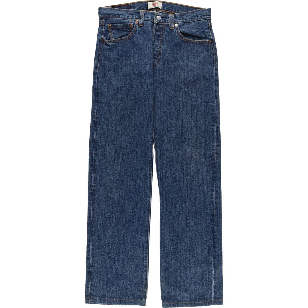 Levi's 501 Straight Leg Button-Fly Denim Pants for Men, W32 equivalent cotton Indigo Vintage Second Hand