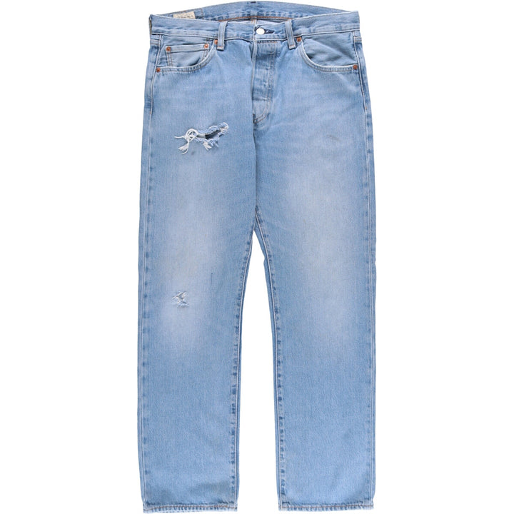 Levi's 501 LEVI'S PREMIUM straight denim pants for men, size W34 cotton blue type Vintage Second Hand