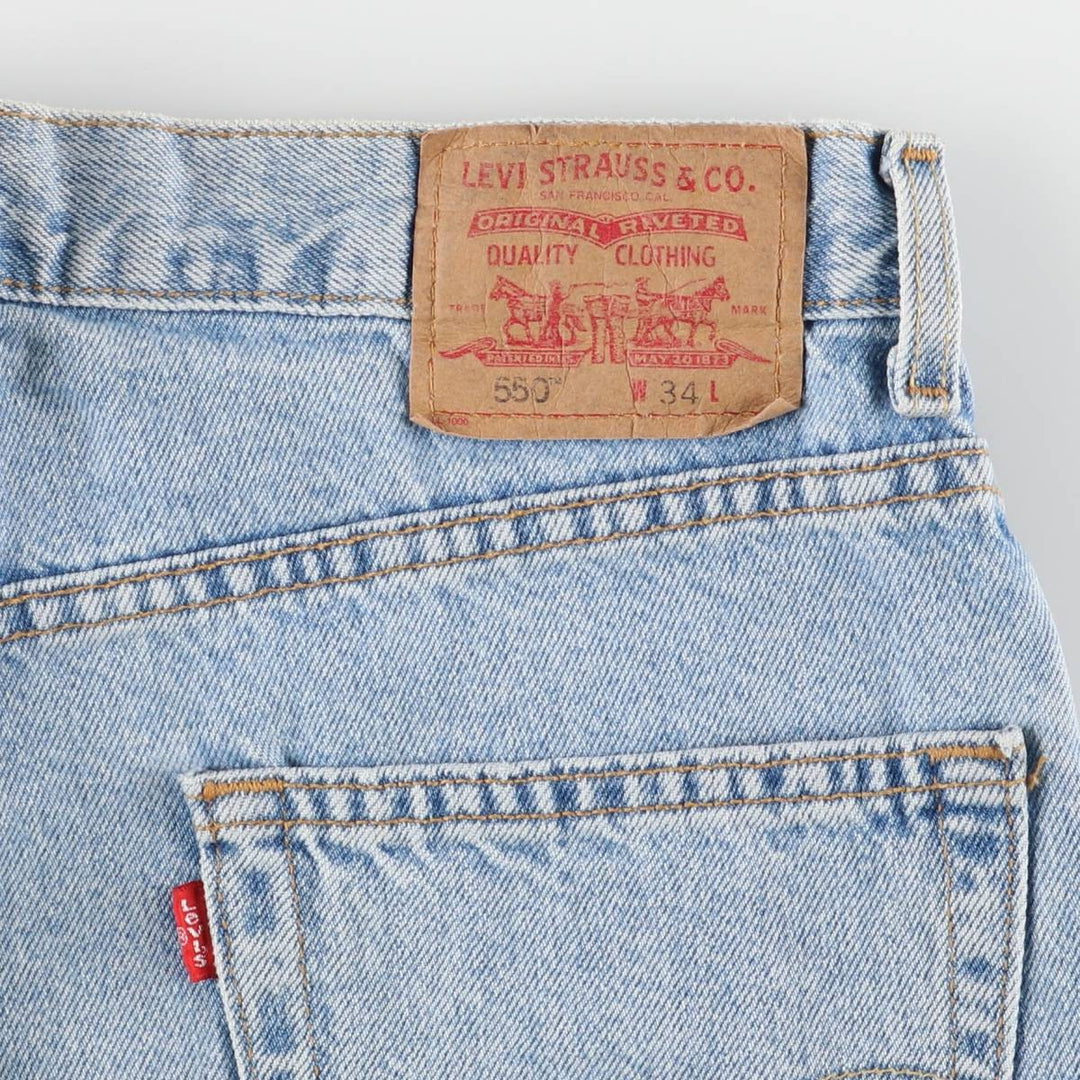 Levi's 550 Relaxed Fit Denim Shorts, Men's Size W34 cotton blue type Vintage Second Hand