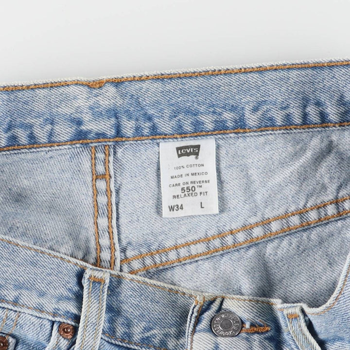 Levi's 550 Relaxed Fit Denim Shorts, Men's Size W34 cotton blue type Vintage Second Hand