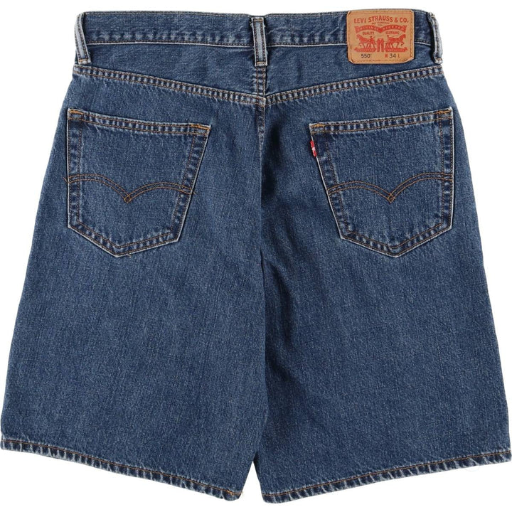 Levi's 550 denim shorts, half pants, men's size w35 cotton blue type Vintage Second Hand