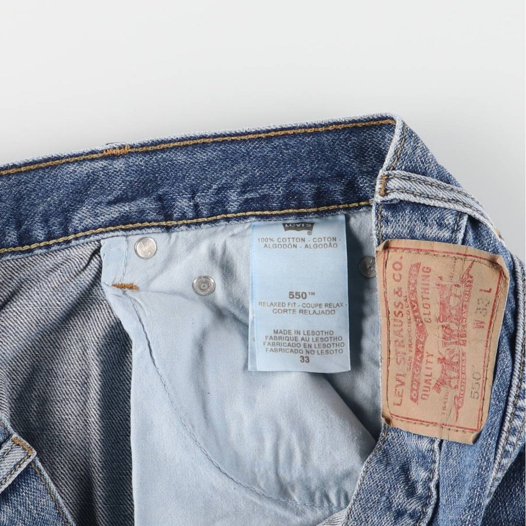 Levi's 550 Relaxed Fit Denim Shorts, Men's Size W33 cotton blue type Vintage Second Hand