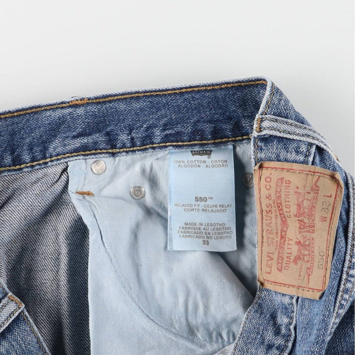 Levi's 550 Relaxed Fit Denim Shorts, Men's Size W33 cotton blue type Vintage Second Hand