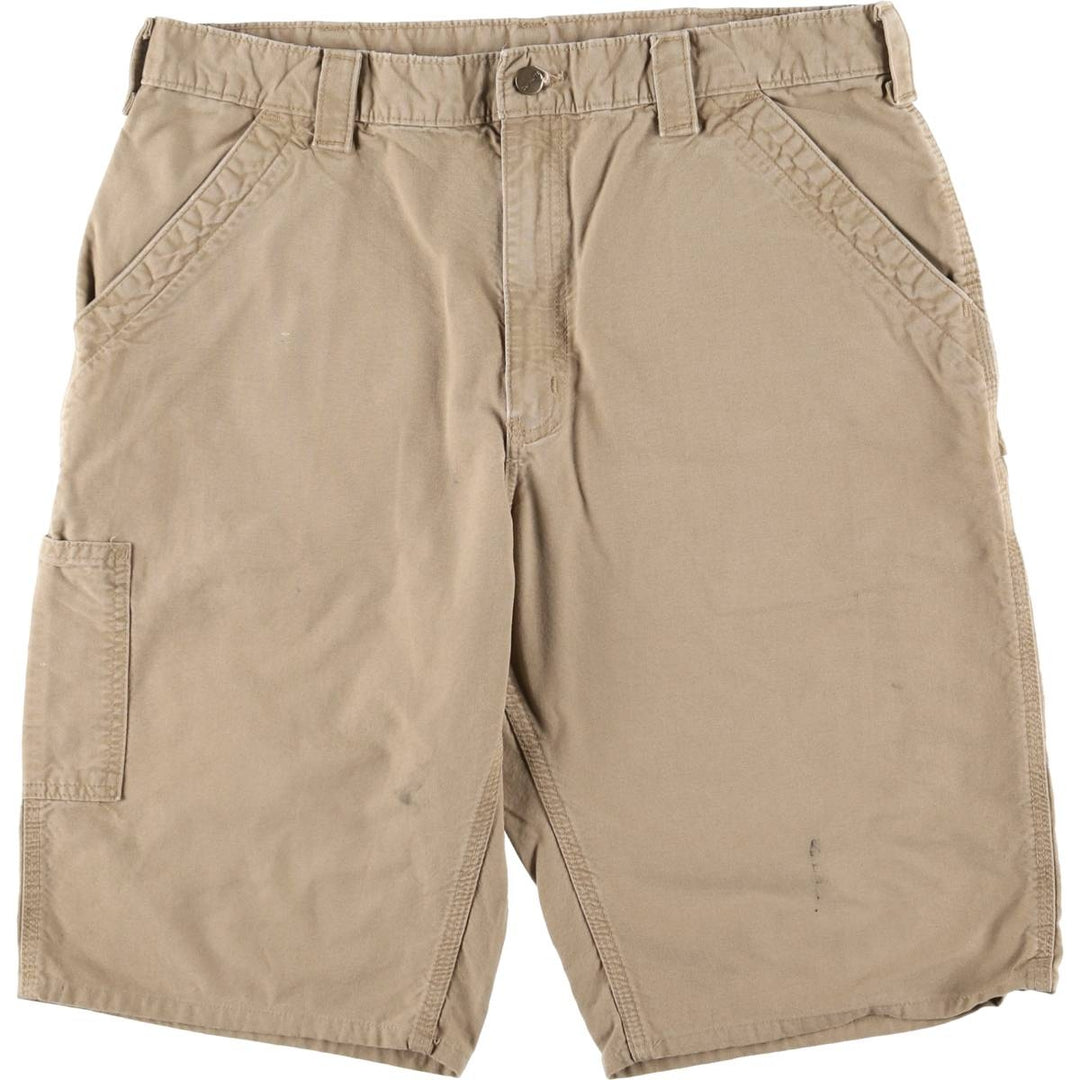 Carhartt Original Dungaree Fit Duck Painter Shorts, Men's, W36 equivalent cotton Beige type Vintage Second Hand
