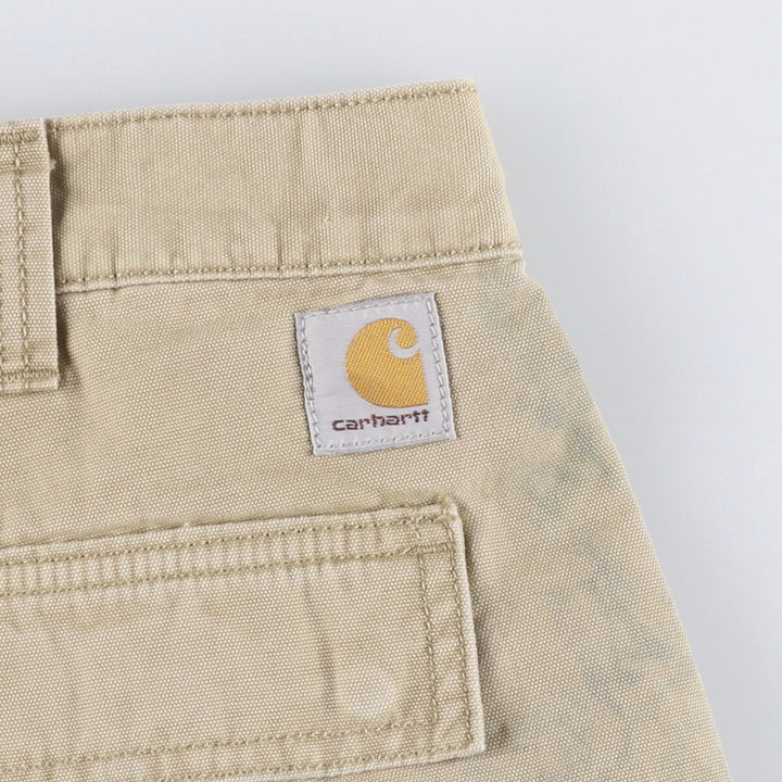 Carhartt Relaxed Fit Duck Cargo Shorts, Men's, W37 cotton Beige type Vintage Second Hand