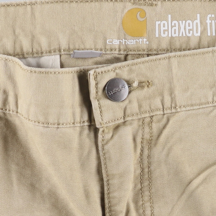 Carhartt Relaxed Fit Duck Cargo Shorts, Men's, W37 cotton Beige type Vintage Second Hand