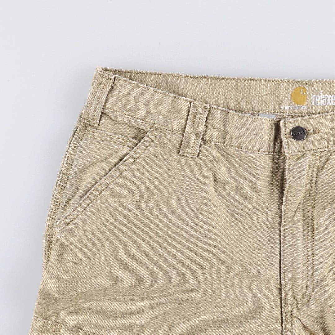 Carhartt Relaxed Fit Duck Cargo Shorts, Men's, W37 cotton Beige type Vintage Second Hand