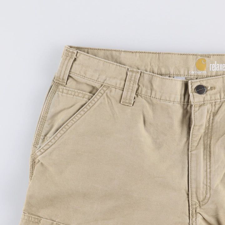 Carhartt Relaxed Fit Duck Cargo Shorts, Men's, W37 cotton Beige type Vintage Second Hand