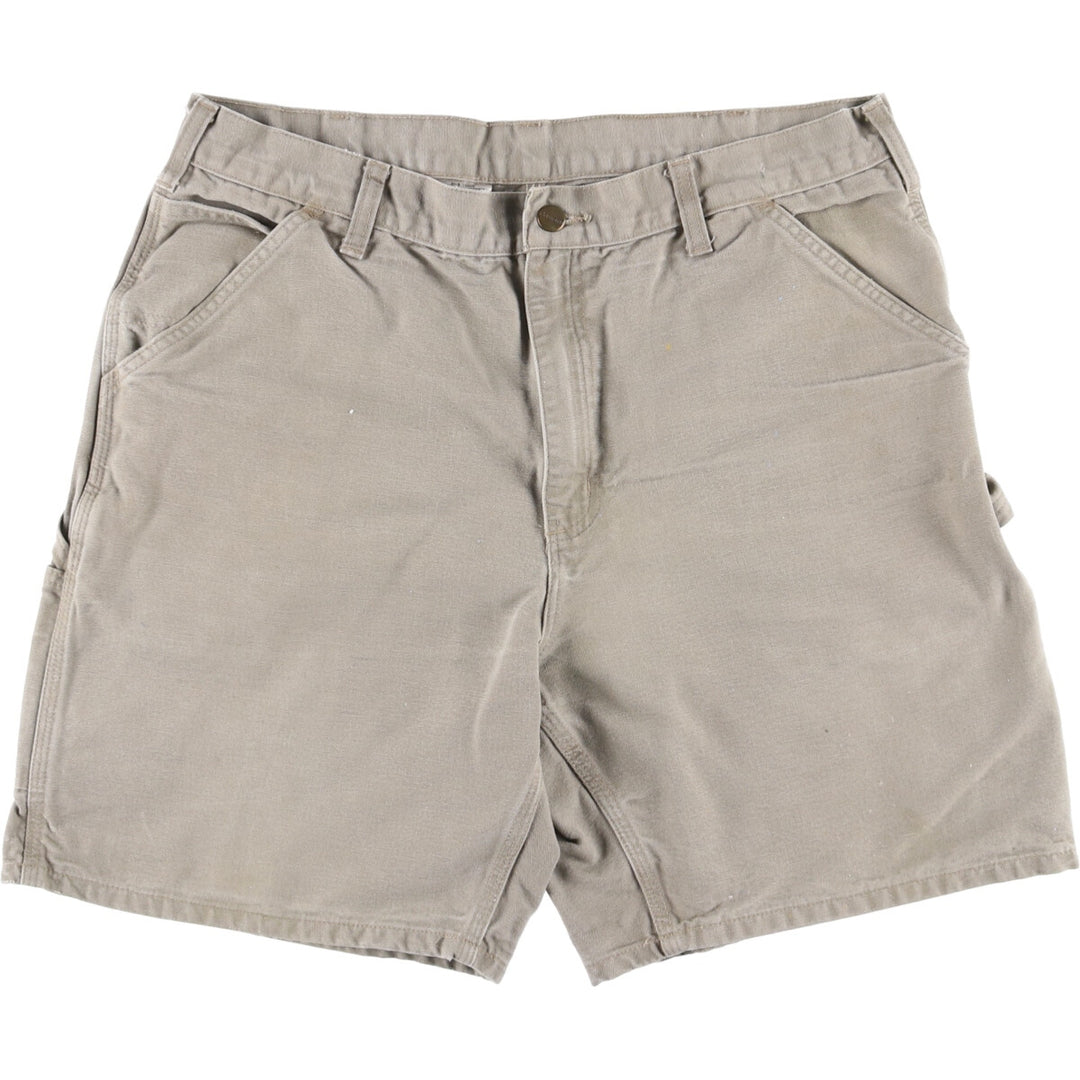 00'S Carhartt Duck Painter Shorts, Men's, W35 cotton Beige type Vintage Second Hand