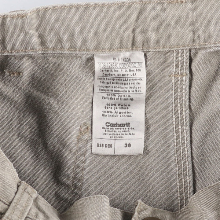 00'S Carhartt Duck Painter Shorts, Men's, W35 cotton Beige type Vintage Second Hand