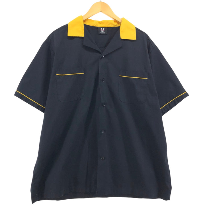 Hilton Bowling Shirt, Box Shirt, Men's XL Size cotton black type Vintage Second Hand