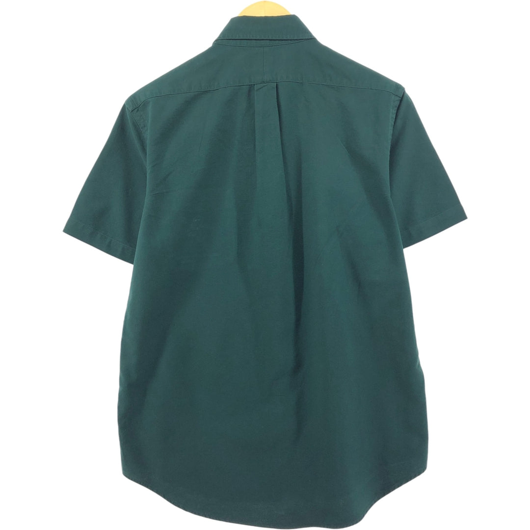 Ralph Lauren Classic Fit Polo Bear short sleeve button down shirt, men's size M cotton green type Vintage Second Hand
