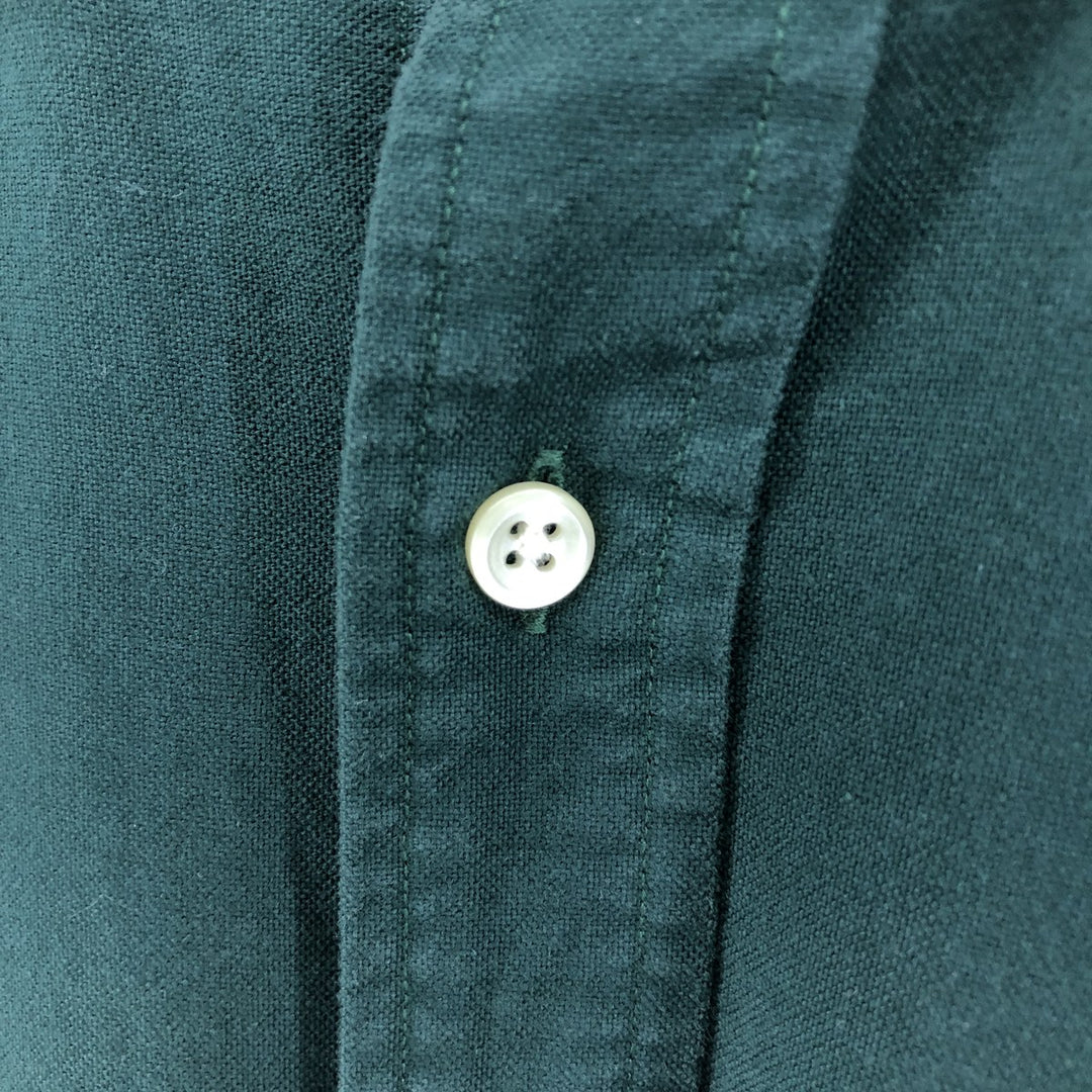Ralph Lauren Classic Fit Polo Bear short sleeve button down shirt, men's size M cotton green type Vintage Second Hand
