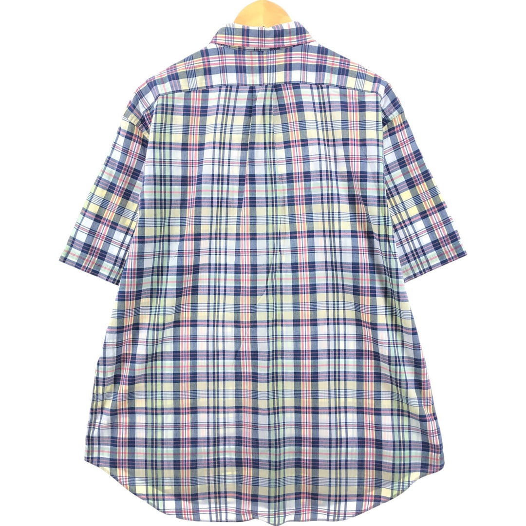 Ralph Lauren Classic Fit Short Sleeve Button Down Check Shirt Men's XL cotton white type Vintage Second Hand