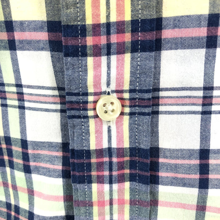 Ralph Lauren Classic Fit Short Sleeve Button Down Check Shirt Men's XL cotton white type Vintage Second Hand