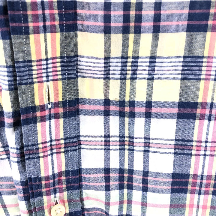 Ralph Lauren Classic Fit Short Sleeve Button Down Check Shirt Men's XL cotton white type Vintage Second Hand