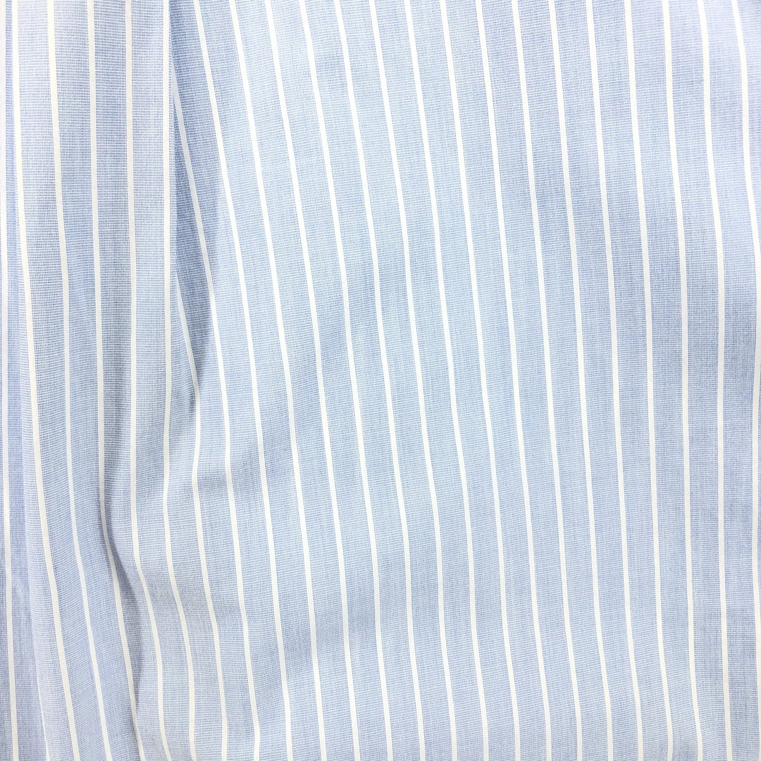 Ralph Lauren CUSTOM FIT long sleeve button down striped shirt men's size L cotton Blue type light blue Vintage Second Hand