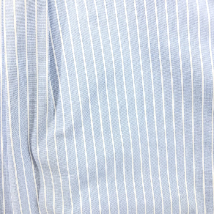 Ralph Lauren CUSTOM FIT long sleeve button down striped shirt men's size L cotton Blue type light blue Vintage Second Hand