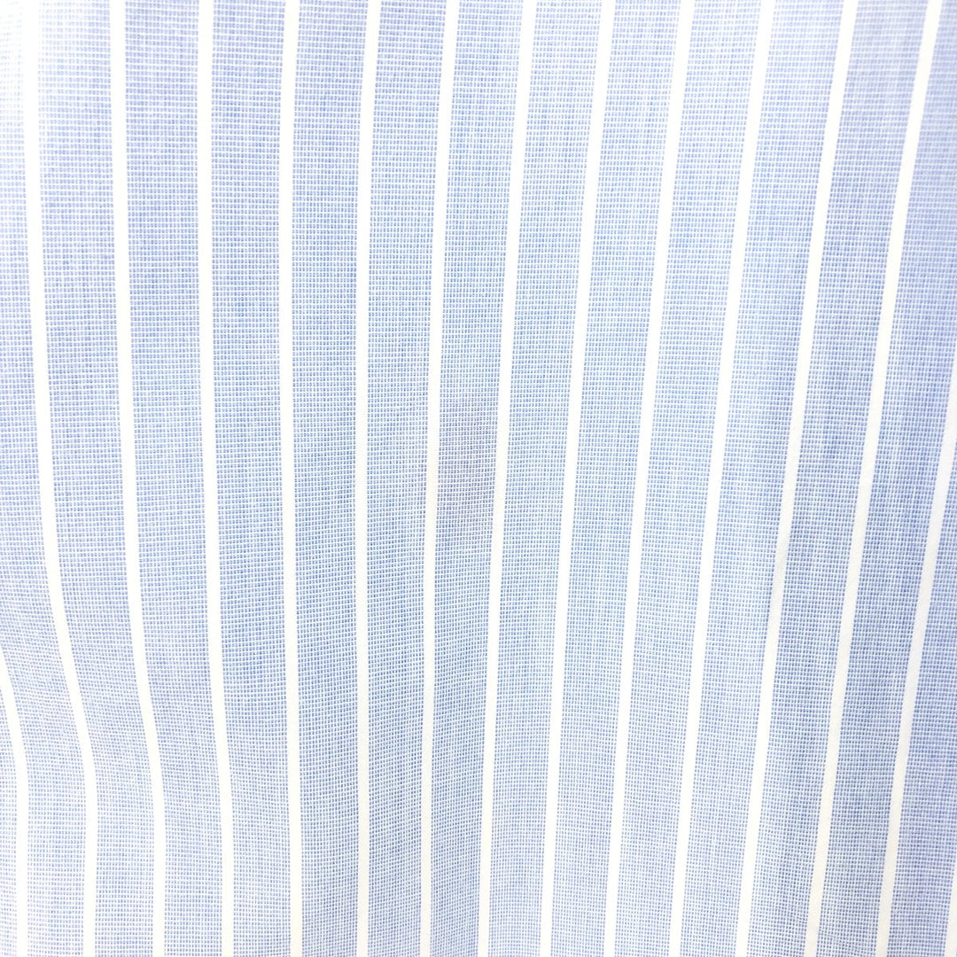 Ralph Lauren CUSTOM FIT long sleeve button down striped shirt men's size L cotton Blue type light blue Vintage Second Hand