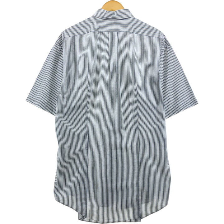 Ralph Lauren BLAIRE short sleeve button down striped shirt men's XL size cotton white type Vintage Second Hand