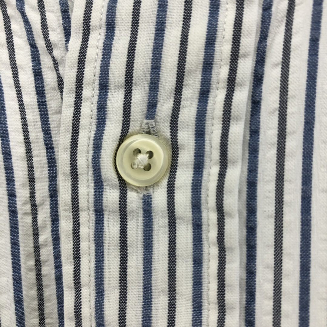 Ralph Lauren BLAIRE short sleeve button down striped shirt men's XL size cotton white type Vintage Second Hand